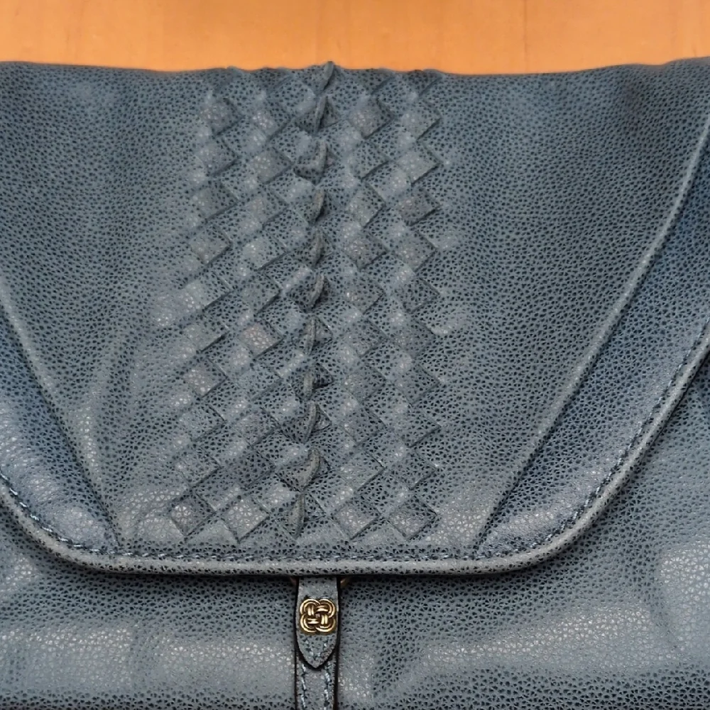 Elliott Lucca Teal Textured Clutch